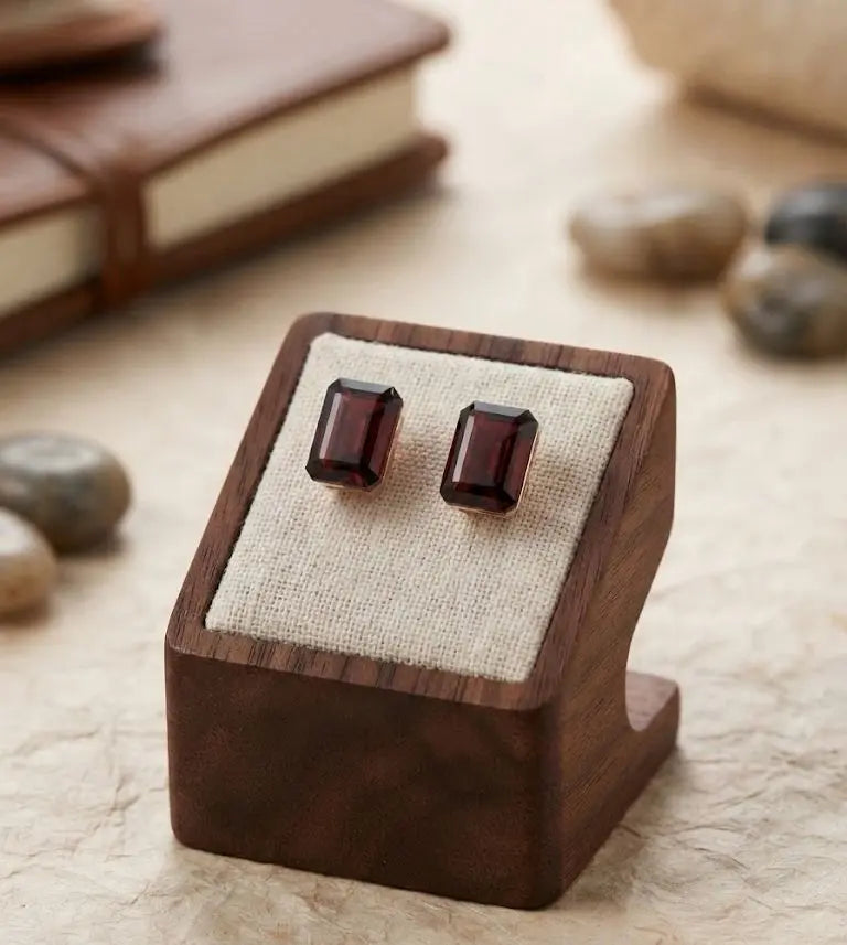 Natural Quality 2 Garnet Gemstones From Brazil, Dimension 6 x 9 mm, Weight 1.62 Ct, Shape Emerald Cut, GEM-ABC-326